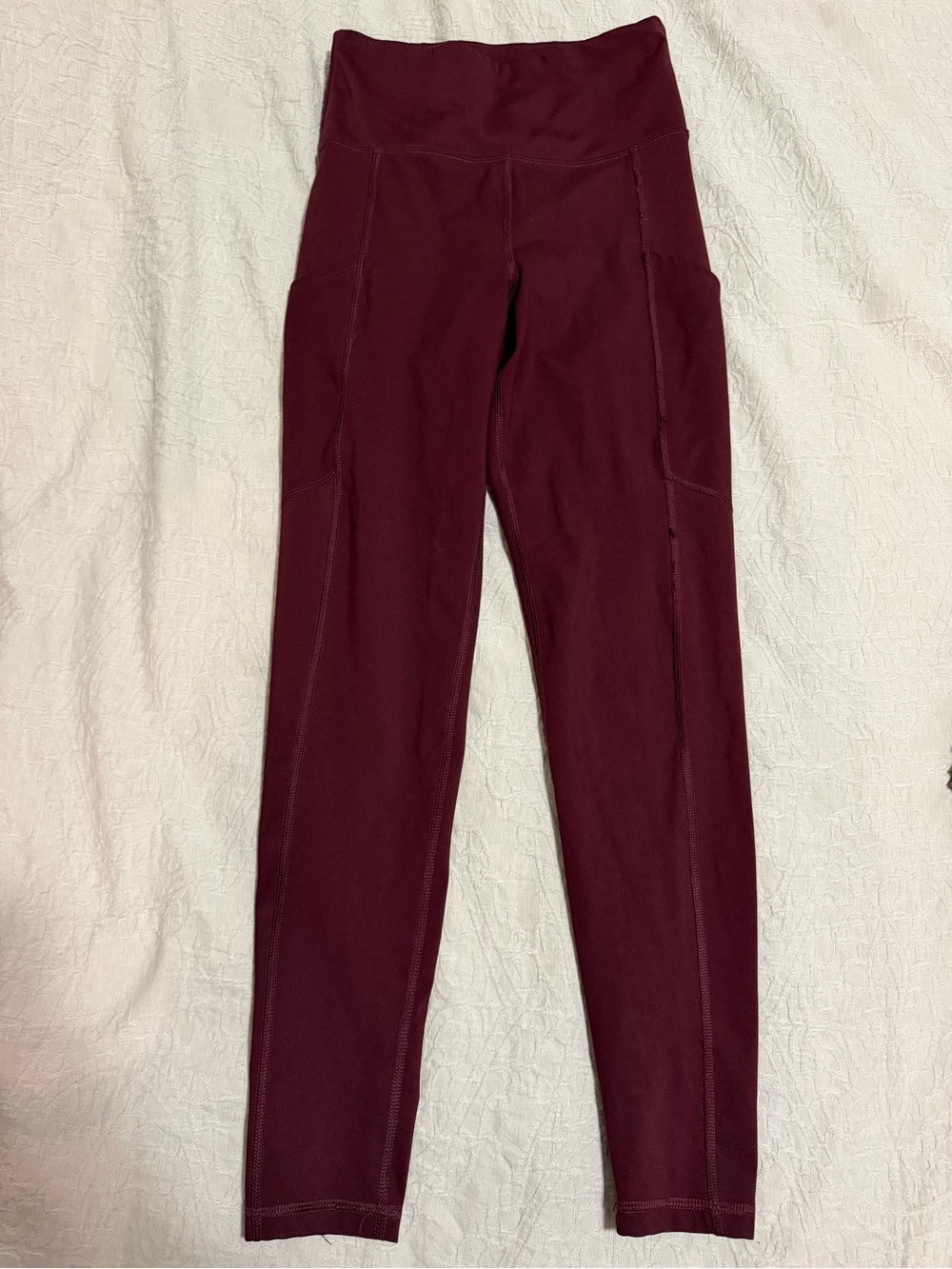 American Eagle Outfitters High-Waist Maroon Leggings